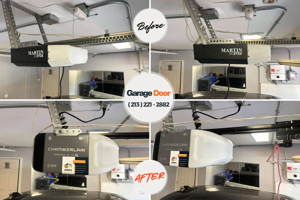 Before and after: garage door repair Haleiwa, HI